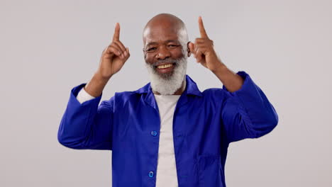 happy dance, mature black man