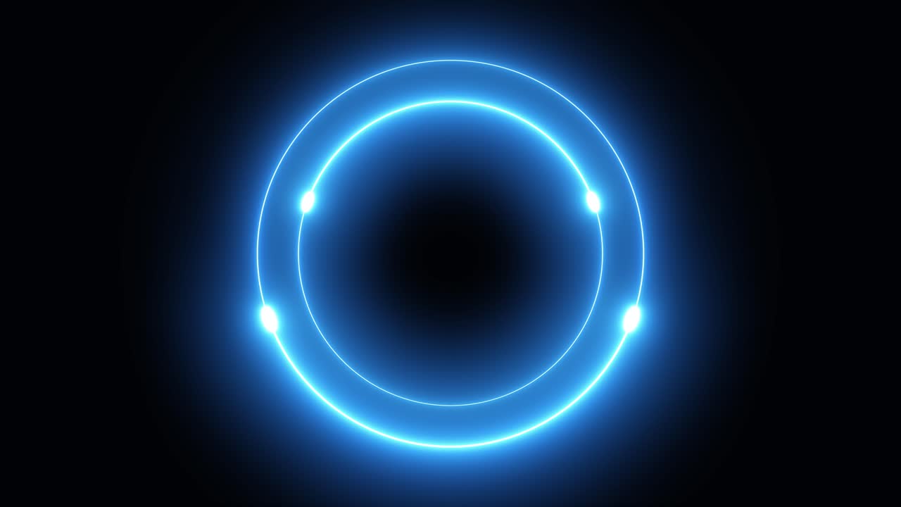 círculo de neón abstracto