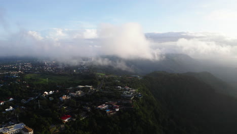 Aerial-footage-of-the-city-of-Tagaytay,-Philippines