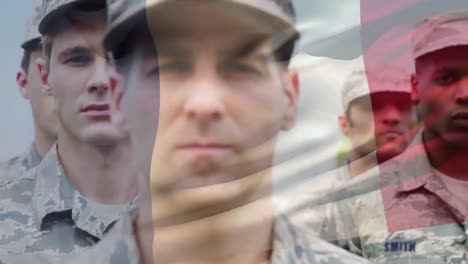 Animation-of-flag-of-france-over-soldiers