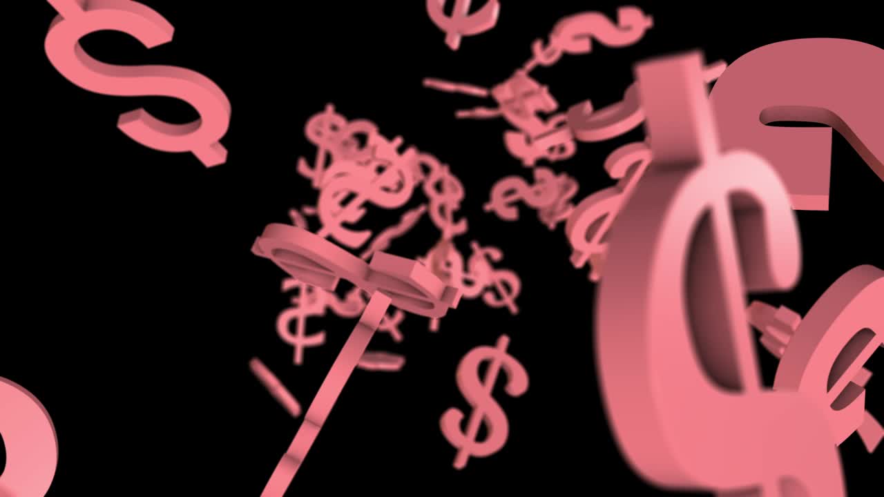 날아다니는 달러 캐릭터 배경 4k