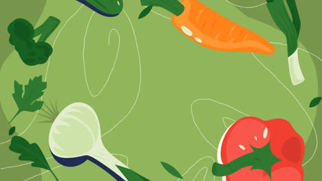 an animation of flat world vegetarian day illustration