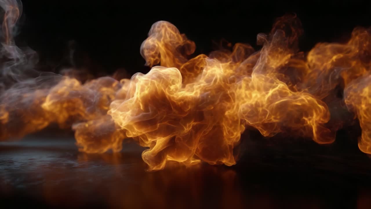 Una spettacolare dimostrazione di cattura del movimento dinamico della fiamma, che mette in mostra la danza delle fiamme con colori vividi ed energia intensa in una straordinaria rappresentazione visiva
