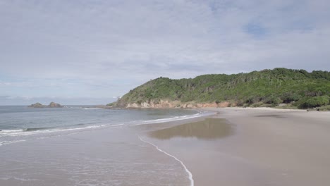 almost empty beach of broken head in byron bay, northern rivers, new south wales, australia