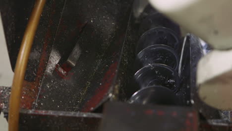 machine parts turn in a steel fabrication factory