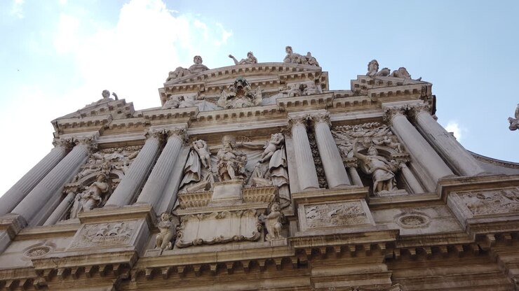 Facciata di chiesa a Venezia, panoramica da destra a sinistra, V2, frame rate: 59