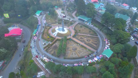 darjeeling landscape tea garden and batasia loop darjeeling aerial view and toy train darjeeling