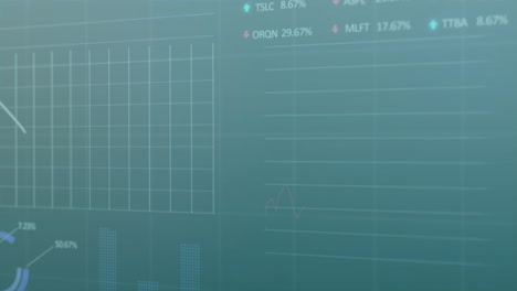 Animación-De-Estadísticas-Y-Procesamiento-De-Datos-Sobre-Fondo-Azul