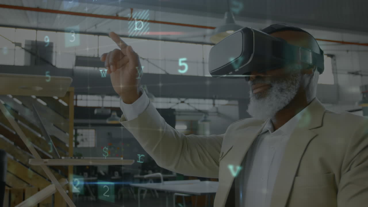 Online security concepts against man using virtual reality headset