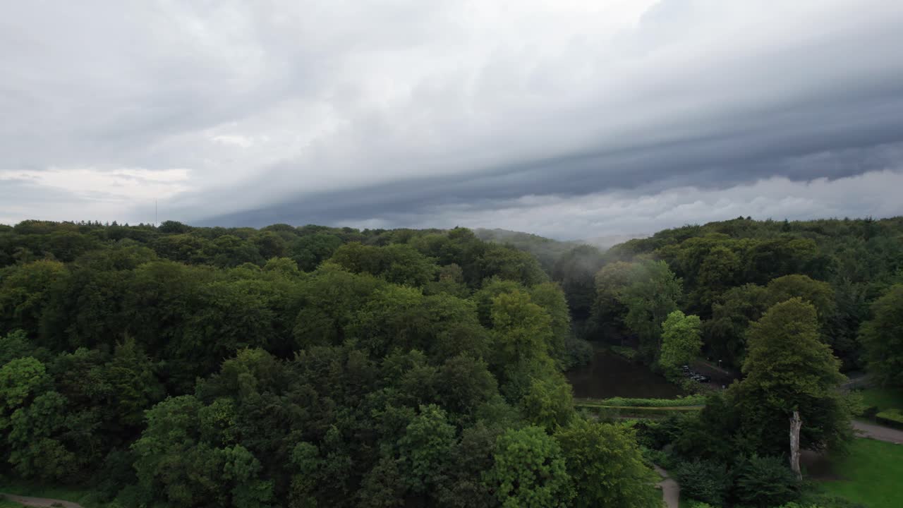 Aerial View of Forest, Sea, and beach at Marselisborg, Aarhus, Denmark