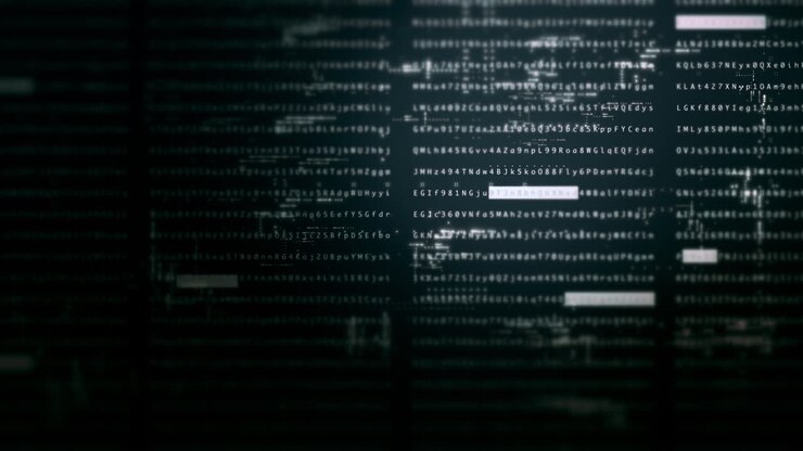 Digital Code on Screen