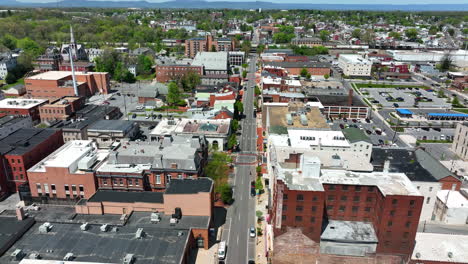 hagerstown maryland aerial truck shot during day scene