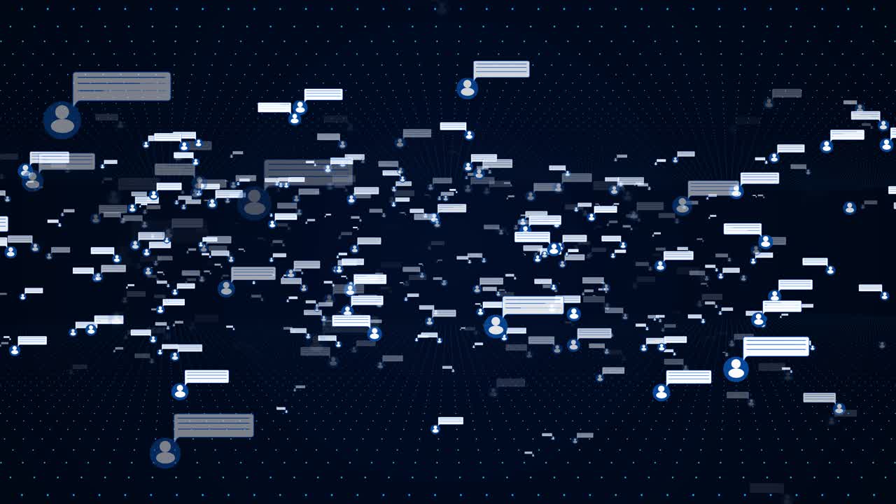 Social media speech bubbles 4k background negative positive comments background social network icons