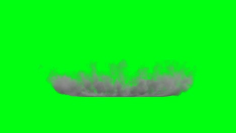 landing dust, fog. realistic cg simulation. isolate on green screen.
