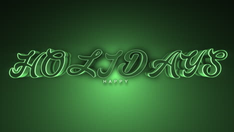 Festive-greetings-Happy-Holidays-in-stylized-green-text-on-a-black-background