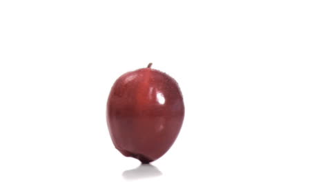 apple spinning in super slow motion