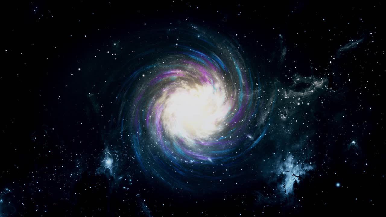 a galaxy and nebula clouds that float with in the universe