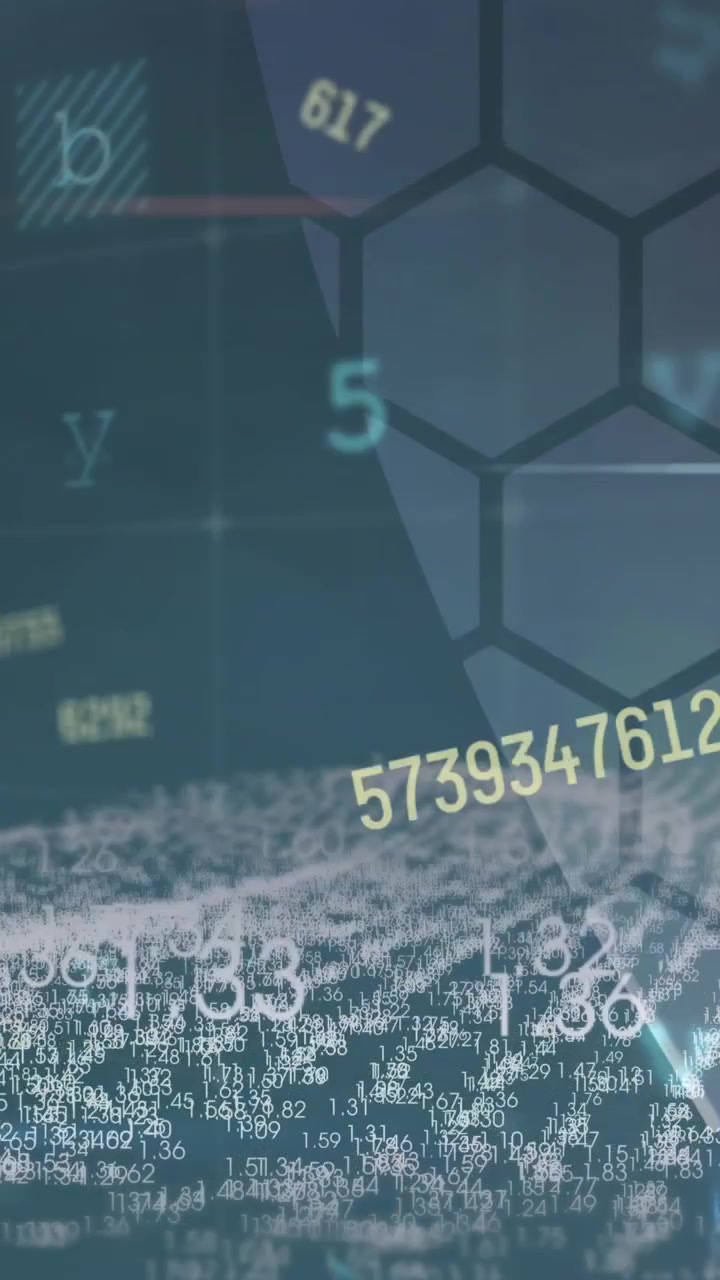 Animazione di Elaborazione Dati su Forme su Sfondo Nero
