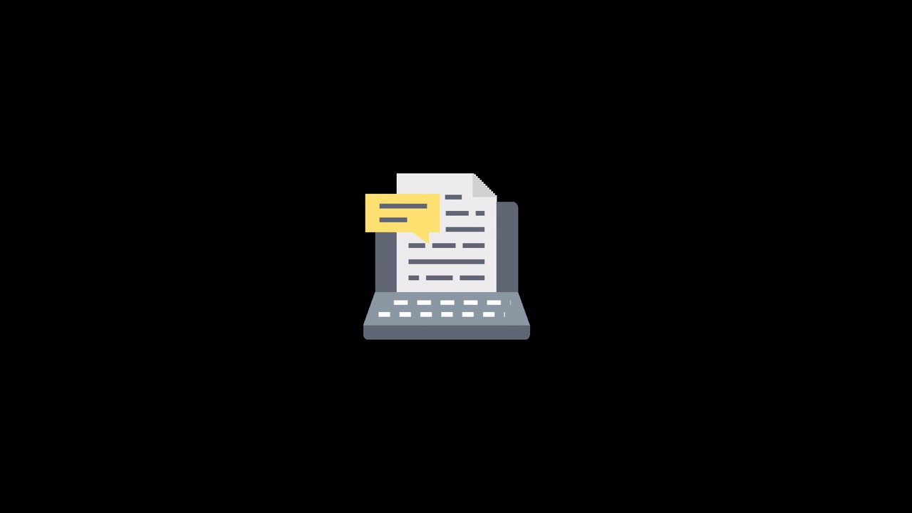 Blogging Icon animation Alpha