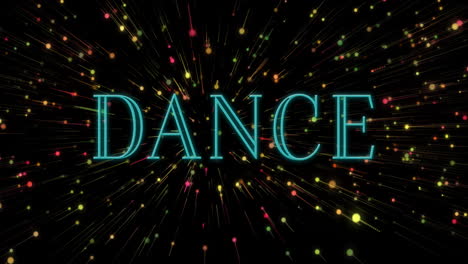 animation of dance text over yellow spots