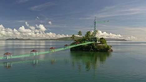 puente colgante de bacuag y islote del pulpo
