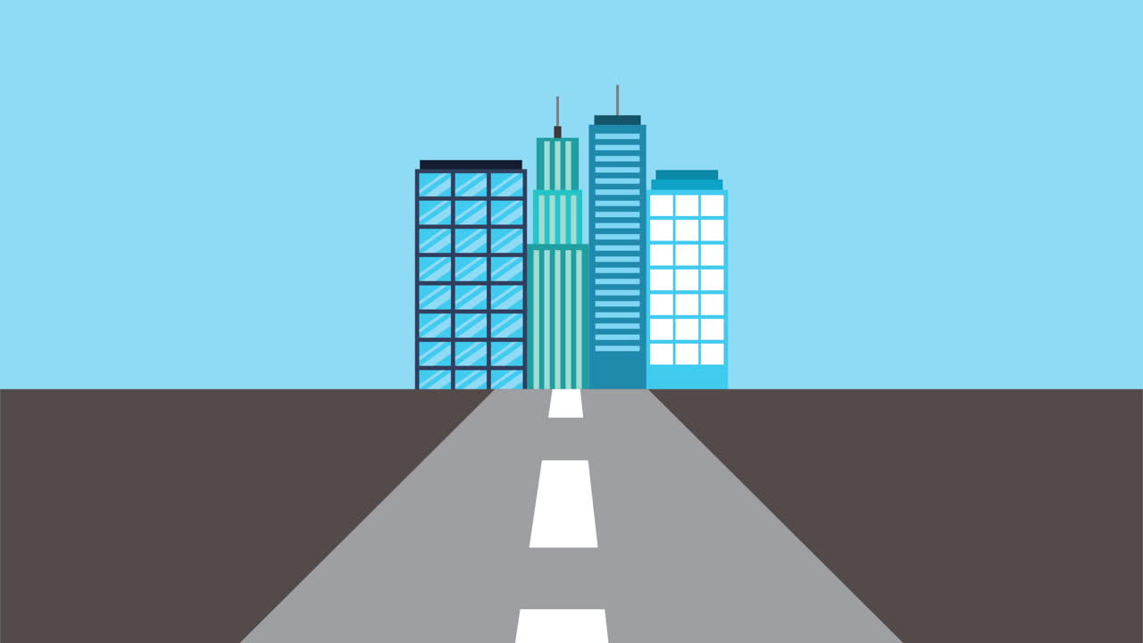 strada con auto e edifici