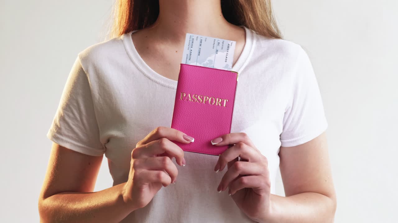 viaje de vacaciones check-in del aeropuerto pasaporte turístico