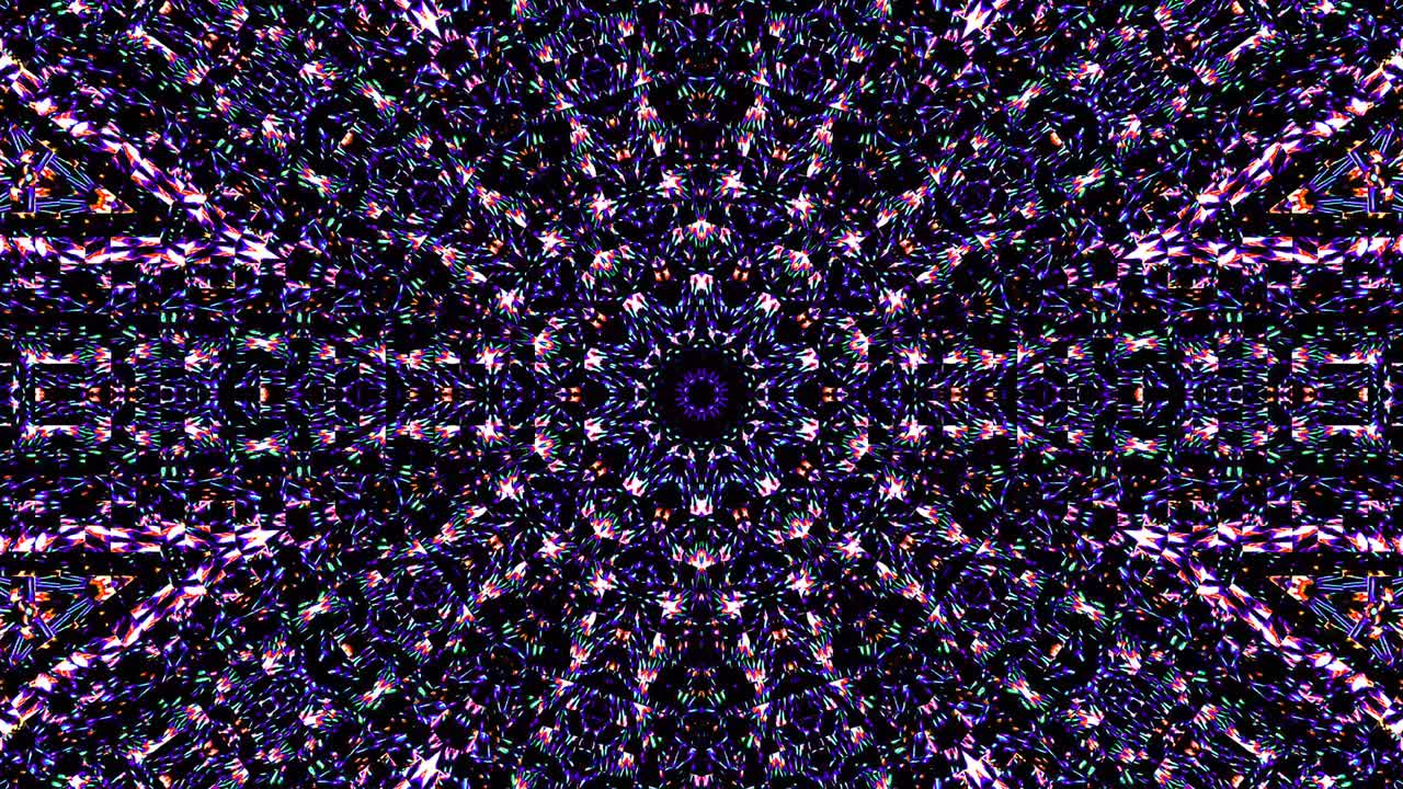 shining bright lines set wave motion, colorful, on black background