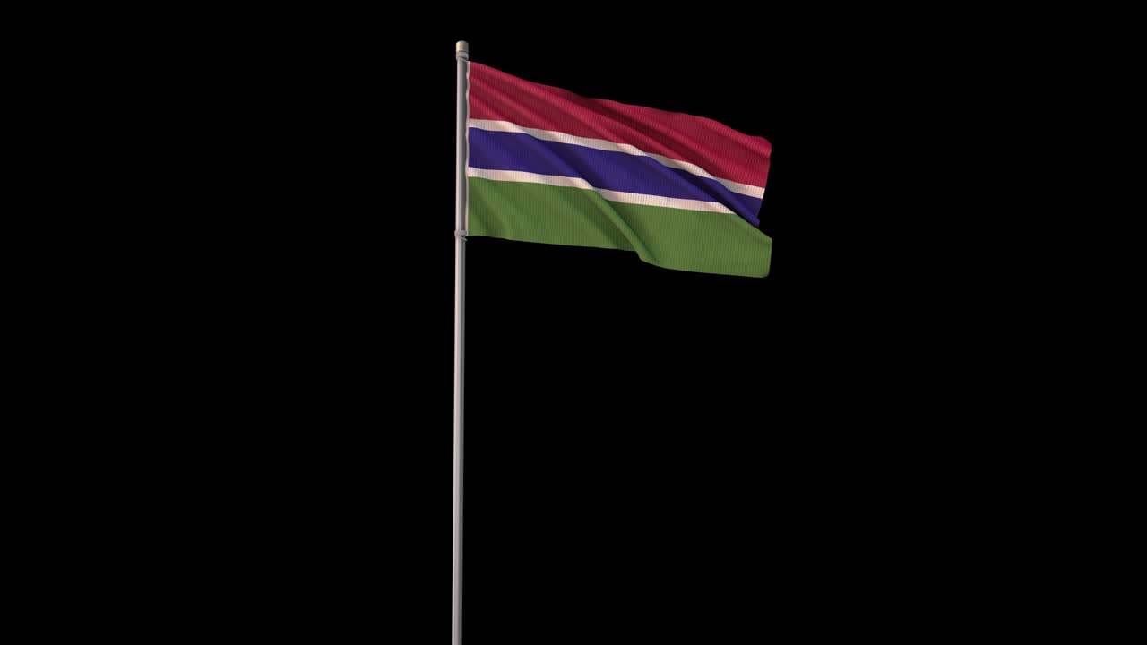 Gambia flag with Alpha Channel