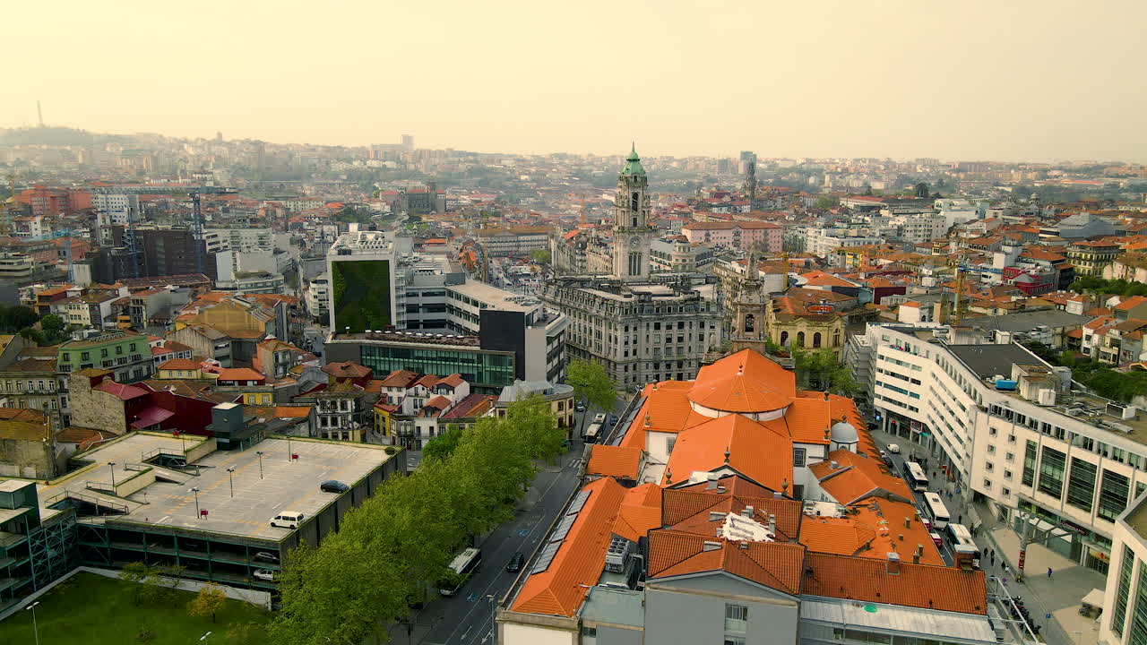 gótico medieval ribeira estética de porto portugal aéreo