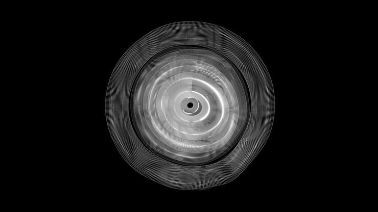 Abstract Black And White Circular Pattern