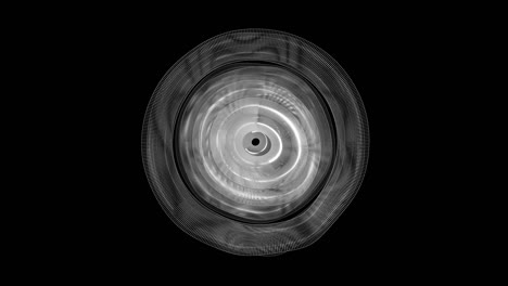 patrón circular abstracto en blanco y negro