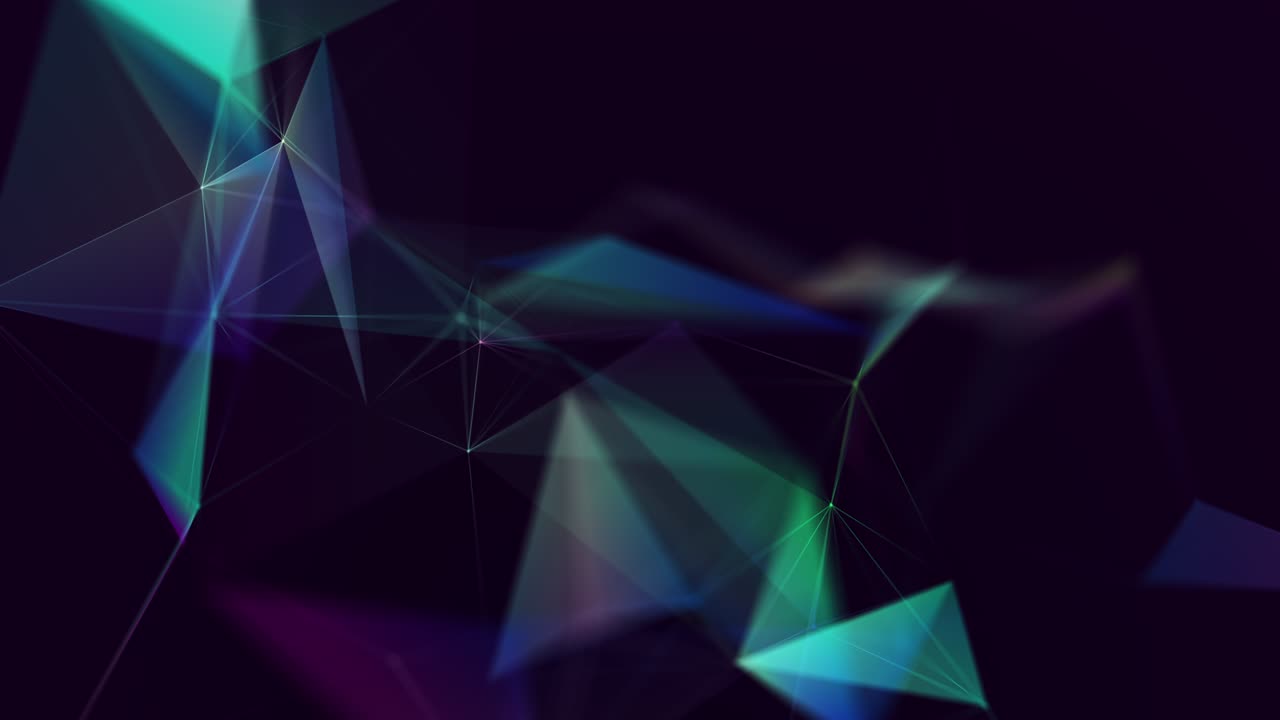 Abstract plexus color shapes animation loop