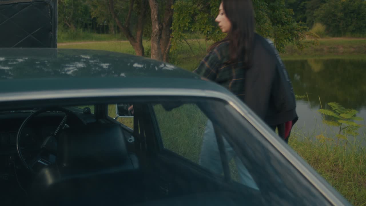 Vintage Car in a Park