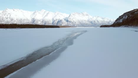 4k 30fps aerial video of the knik river