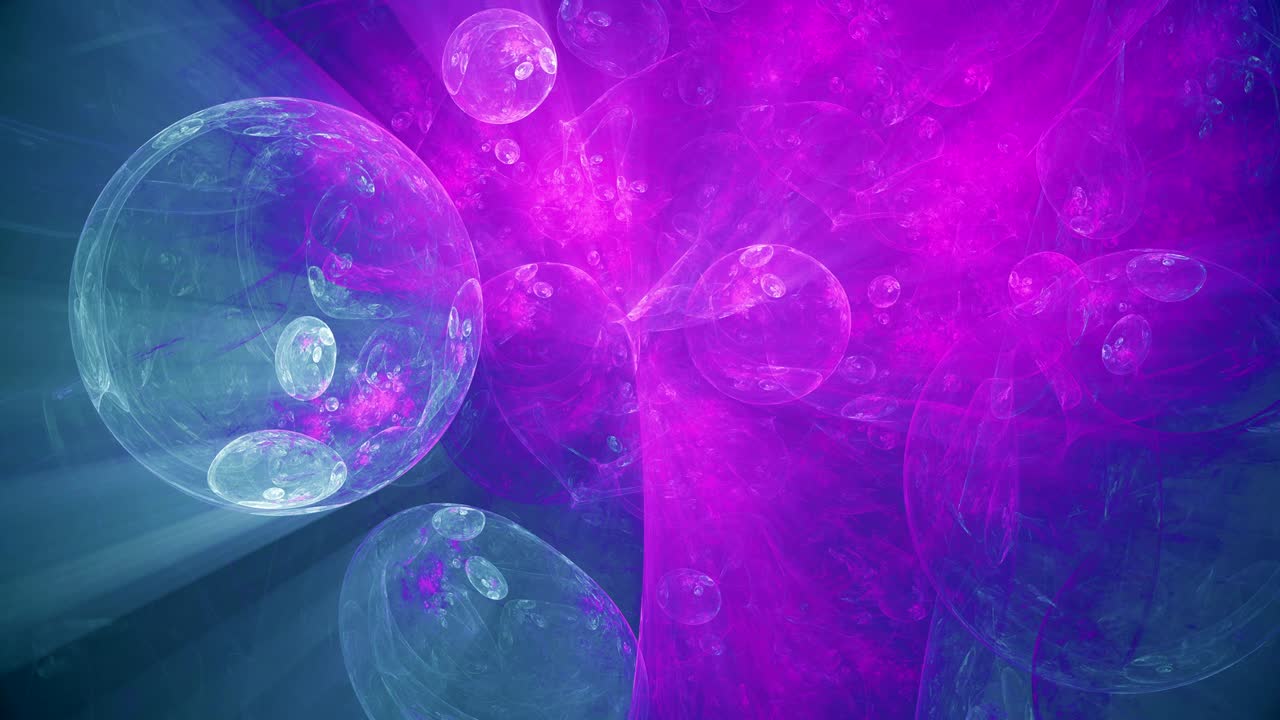 burbuja abstracta en el espacio 4k