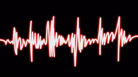 animation of sound wave vibrations with neon tape.