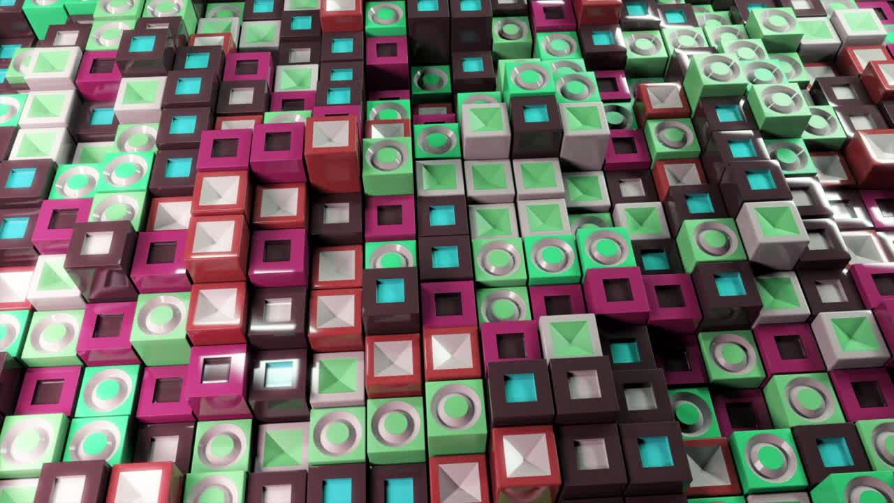 Colorful 3D Geometric Pattern