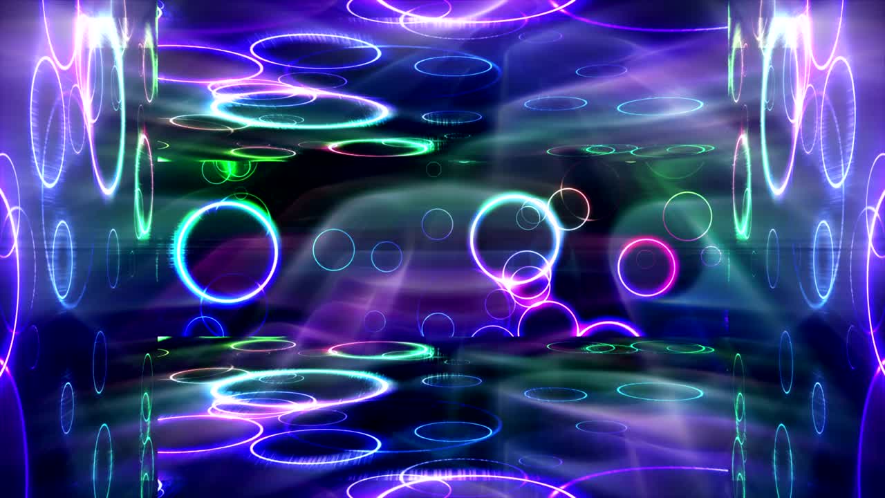 Animação de fundo com luzes coloridas