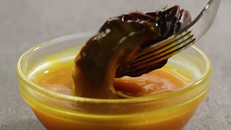 roasted meat with orange sauce
