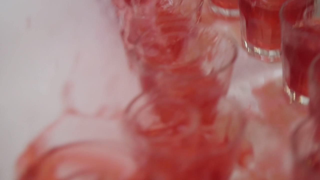 Row of Shots with Fog