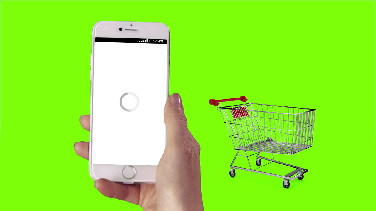 여성이 드폰으로 온라인에서 쇼핑을 합니다.