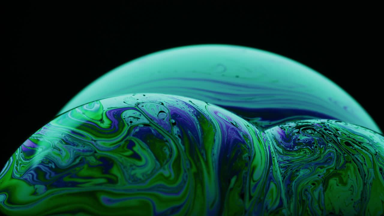 macro resumen de la superficie del jabón de color verde turquesa