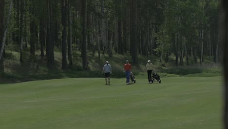 men playing golf on a golf course