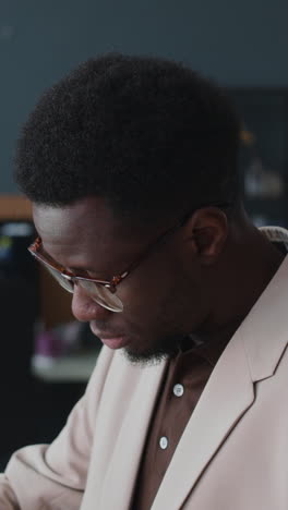 businessman reviewing documents