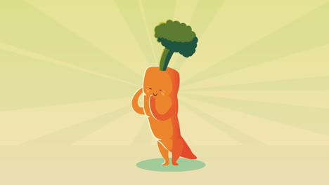 fresh carrot vegetable character