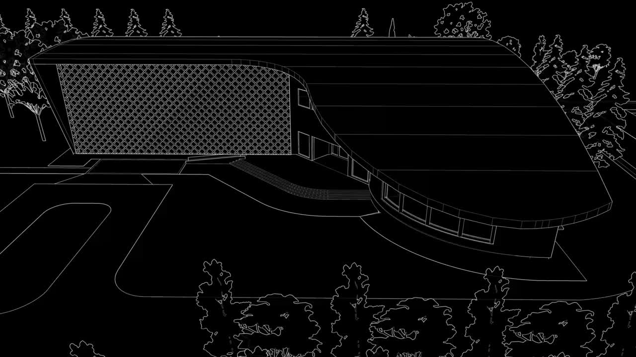 3d 애니메이션 건물 그림의 루프