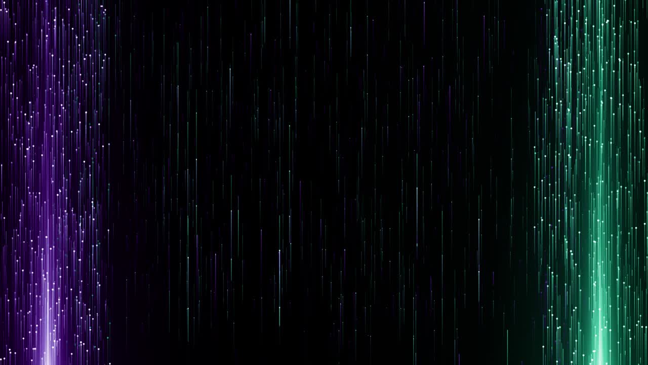 partículas verde violeta evento juego tráiler títulos escenario de concierto cinematográfico bucle de fondo