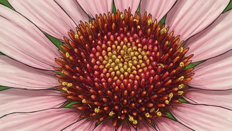 a stunning close-up view of a vibrant flower bloom, highlighting intricate details of its petals and pollen-laden center in sharp focus and captivating colors