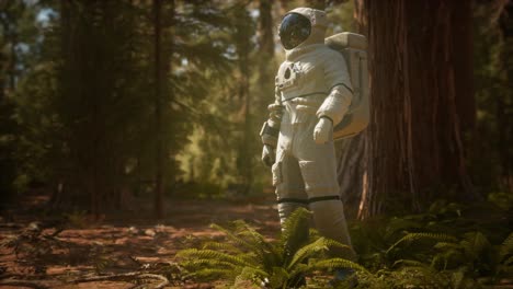 lonely-Astronaut-in-dark-forest